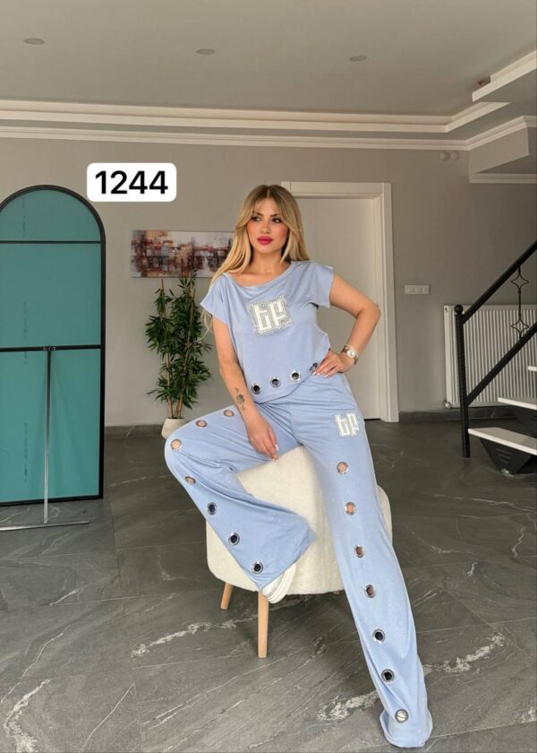 Grommet Detail Two-Piece Lounge Set