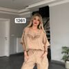 Embellished Wing Graphic Two-Piece Lounge Set Embellished Wing Graphic Two-Piece Lounge Set