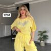 Embellished Wing Graphic Two-Piece Lounge Set Embellished Wing Graphic Two-Piece Lounge Set