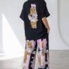 Artistic Print Two-Piece Set - Premium Top & Pants