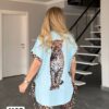 Leopard Print Trim Tunic & Flared Pant Set Leopard Print Trim Tunic & Flared Pant Set