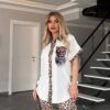 Leopard Print Trim Tunic & Flared Pant Set Leopard Print Trim Tunic & Flared Pant Set