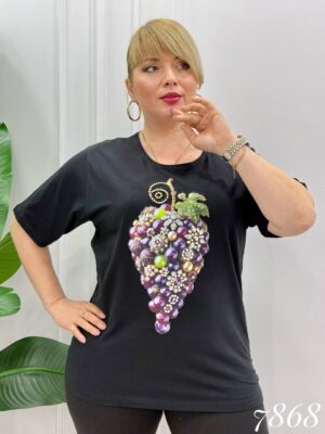 Black Beaded Grape Embellished Blouse Premium Edition Black Beaded Grape Embellished Blouse Premium Edition