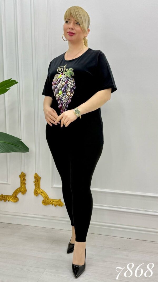 Black Beaded Grape Embellished Blouse Premium Edition Black Beaded Grape Embellished Blouse Premium Edition