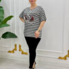 Women's Striped Blouse LABELLA7857 - Premium Casual Top