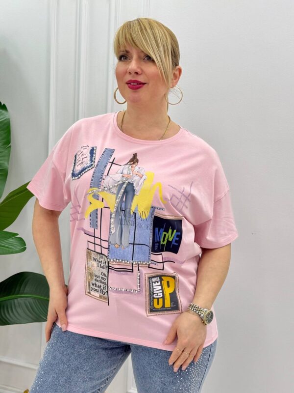 Premium Graphic Blouse with Embellished Detailing Premium Graphic Blouse with Embellished Detailing
