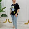 Premium Graphic Blouse with Embellished Detailing Premium Graphic Blouse with Embellished Detailing