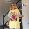 Angel Bear Graphic Blouse with Lace Trim Angel Bear Graphic Blouse with Lace Trim