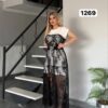Studded Lace Midi Dress with Belt Studded Lace Midi Dress with Belt