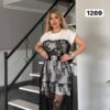 Studded Lace Midi Dress with Belt Studded Lace Midi Dress with Belt