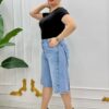 Premium Denim Capri Trousers LABELLA7904