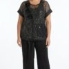 Premium Sequin Blouse with Mesh Panels Premium Sequin Blouse with Mesh Panels