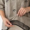 Premium Embroidered Linen Blouse Premium Embroidered Linen Blouse