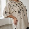 Premium Embroidered Linen Blouse Premium Embroidered Linen Blouse