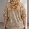 Premium Sequin Blouse with Floral Print Premium Sequin Blouse with Floral Print