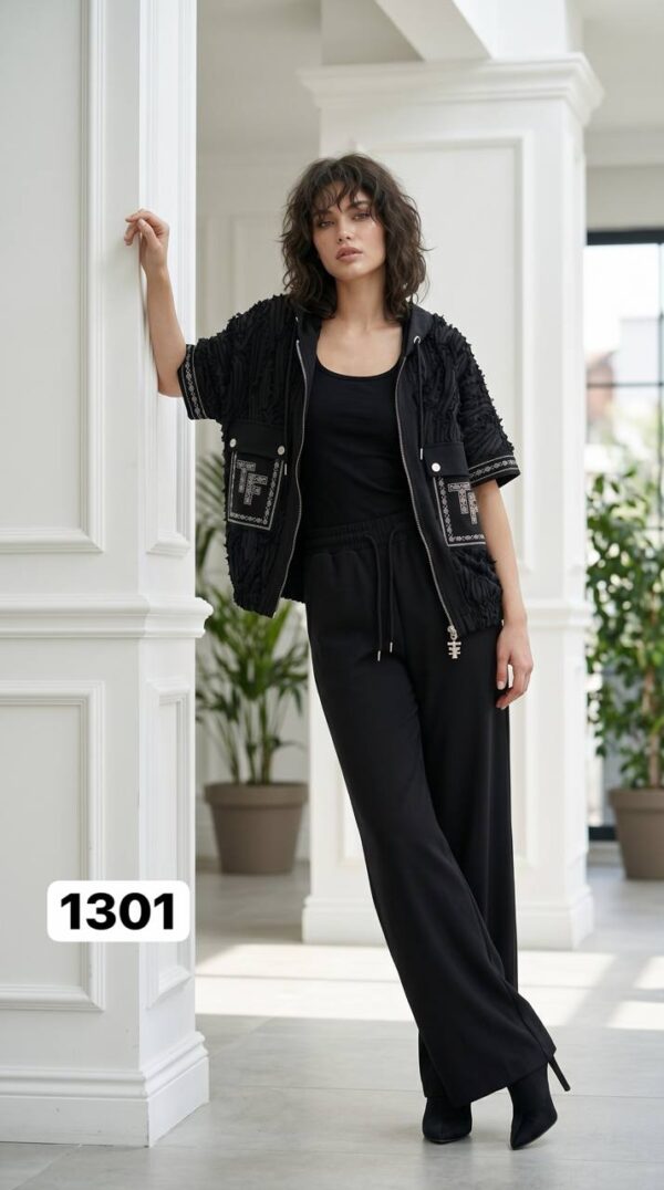 Black Lace Jacket & Pants Set Black Lace Jacket & Pants Set