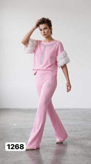 Women's Black Casual Top & Pants Set TATU1268