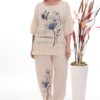 Botanical Print Knit Set - Premium Two-Piece Ensemble