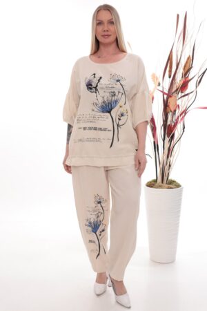Botanical Print Knit Set - Premium Two-Piece Ensemble Botanical Print Knit Set - Premium Two-Piece Ensemble