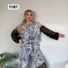 Women's Leopard Print Two-Piece Set with Lace Details Women's Leopard Print Two-Piece Set with Lace Details