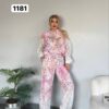 Women's Leopard Print Two-Piece Set with Lace Details Women's Leopard Print Two-Piece Set with Lace Details