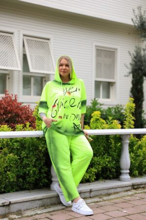 Neon Green Tracksuit Set - Premium Two-Piece