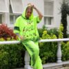 Neon Green Tracksuit Set - Premium Two-Piece