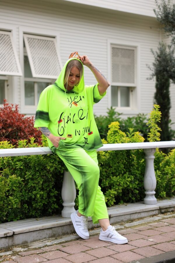 Neon Green Tracksuit Set - Premium Two-Piece