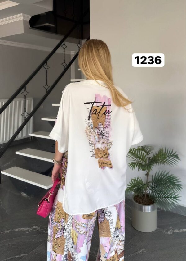 Artistic Print Two-Piece Set - Premium Top & Pants