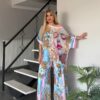 Artistic Print Two-Piece Set - Premium Top & Pants