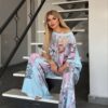 Artistic Print Two-Piece Set - Premium Top & Pants