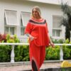 Rhinestone Embellished Mesh Panel Loungewear Set