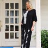 Black & White Abstract Top Bottom Set