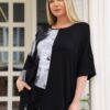 Black & White Abstract Top Bottom Set
