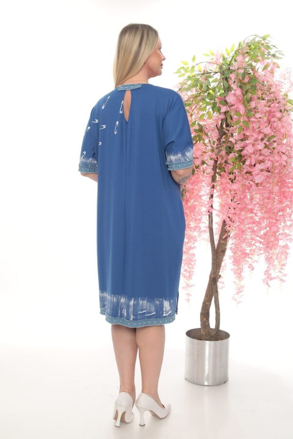 Premium Floral Print Denim Dress Premium Floral Print Denim Dress