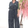 Women's Pinstriped Shirt Dress with Belt