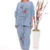 Botanical Print Knit Set - Premium Two-Piece Ensemble