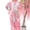 Abstract Print Cold Shoulder & Wide-Leg Pants Set Abstract Print Cold Shoulder & Wide-Leg Pants Set