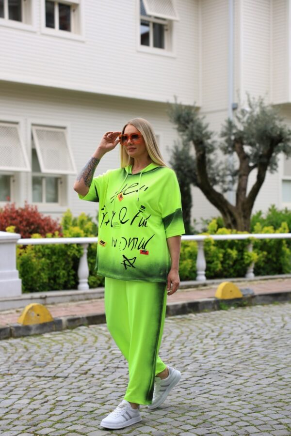 Neon Green Tracksuit Set - Premium Two-Piece