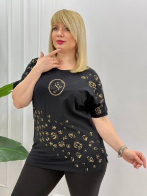 Premium Black Gold Blouse - Wholesale Fashion Top Premium Black Gold Blouse - Wholesale Fashion Top