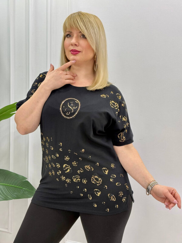 Premium Black Gold Blouse - Wholesale Fashion Top Premium Black Gold Blouse - Wholesale Fashion Top