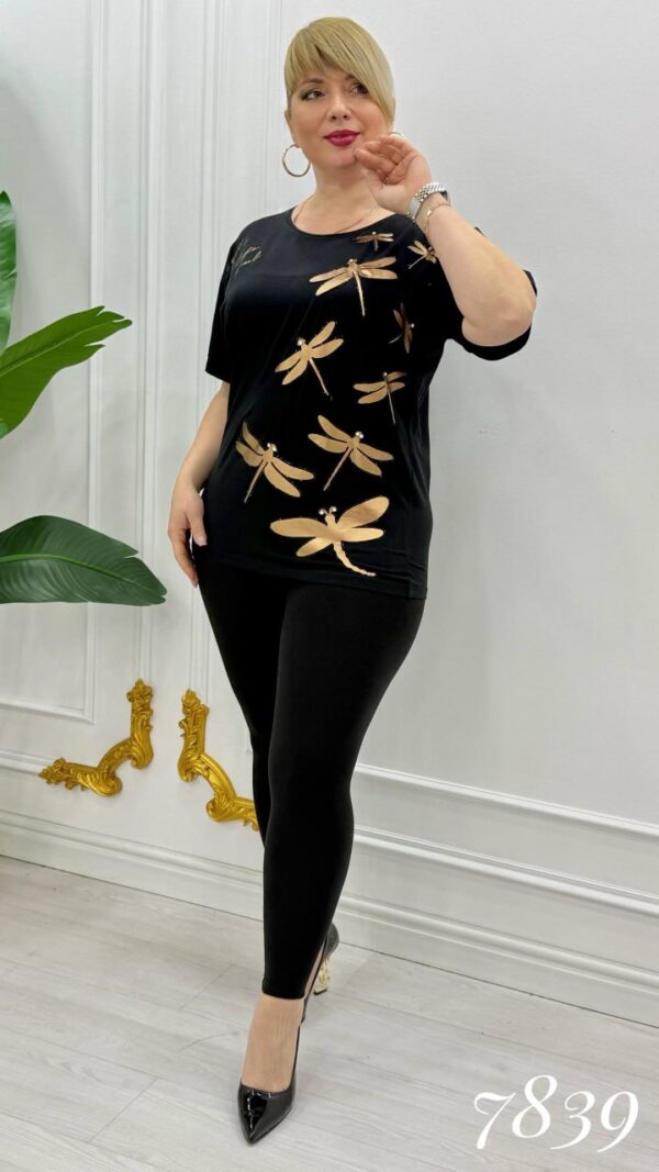 Premium Dragonfly Print Blouse - Wholesale Fashion Top Premium Dragonfly Print Blouse - Wholesale Fashion Top