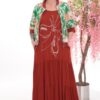 Artistic Print Bomber Jacket and Tiered Maxi Skirt Set Artistic Print Bomber Jacket and Tiered Maxi Skirt Set