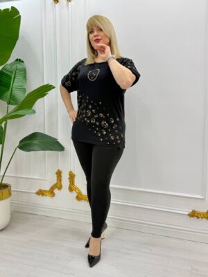 Premium Black Gold Blouse - Wholesale Fashion Top