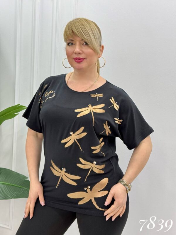 Premium Dragonfly Print Blouse - Wholesale Fashion Top Premium Dragonfly Print Blouse - Wholesale Fashion Top