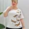 Premium Dragonfly Print Blouse - Wholesale Fashion Top Premium Dragonfly Print Blouse - Wholesale Fashion Top
