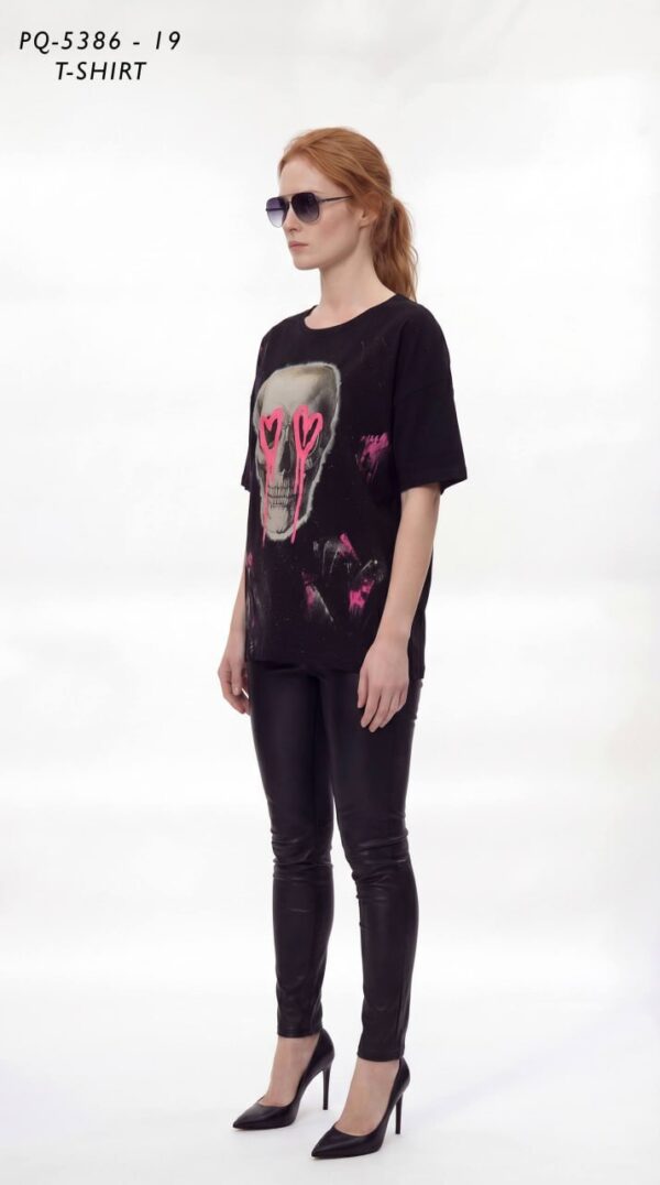 Skull Heart Graphic T-Shirt PQ5386 Skull Heart Graphic T-Shirt PQ5386