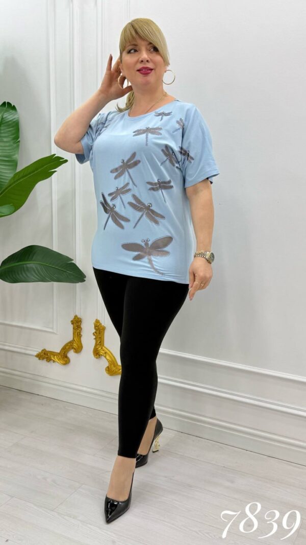 Premium Dragonfly Print Blouse - Wholesale Fashion Top Premium Dragonfly Print Blouse - Wholesale Fashion Top