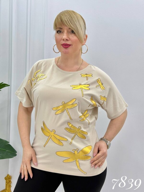 Premium Dragonfly Print Blouse - Wholesale Fashion Top Premium Dragonfly Print Blouse - Wholesale Fashion Top