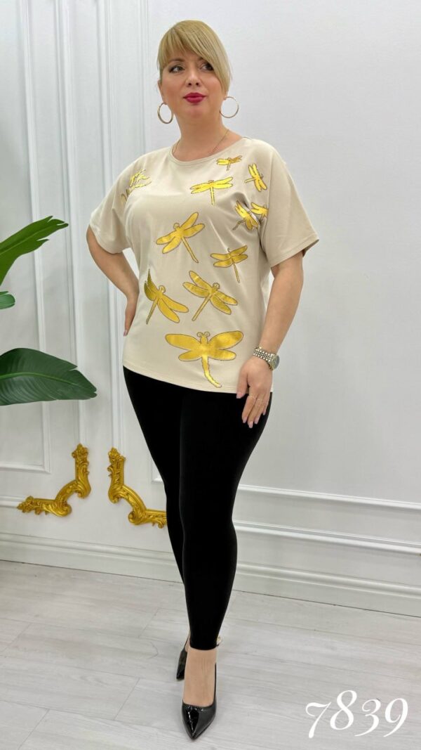 Premium Dragonfly Print Blouse - Wholesale Fashion Top Premium Dragonfly Print Blouse - Wholesale Fashion Top